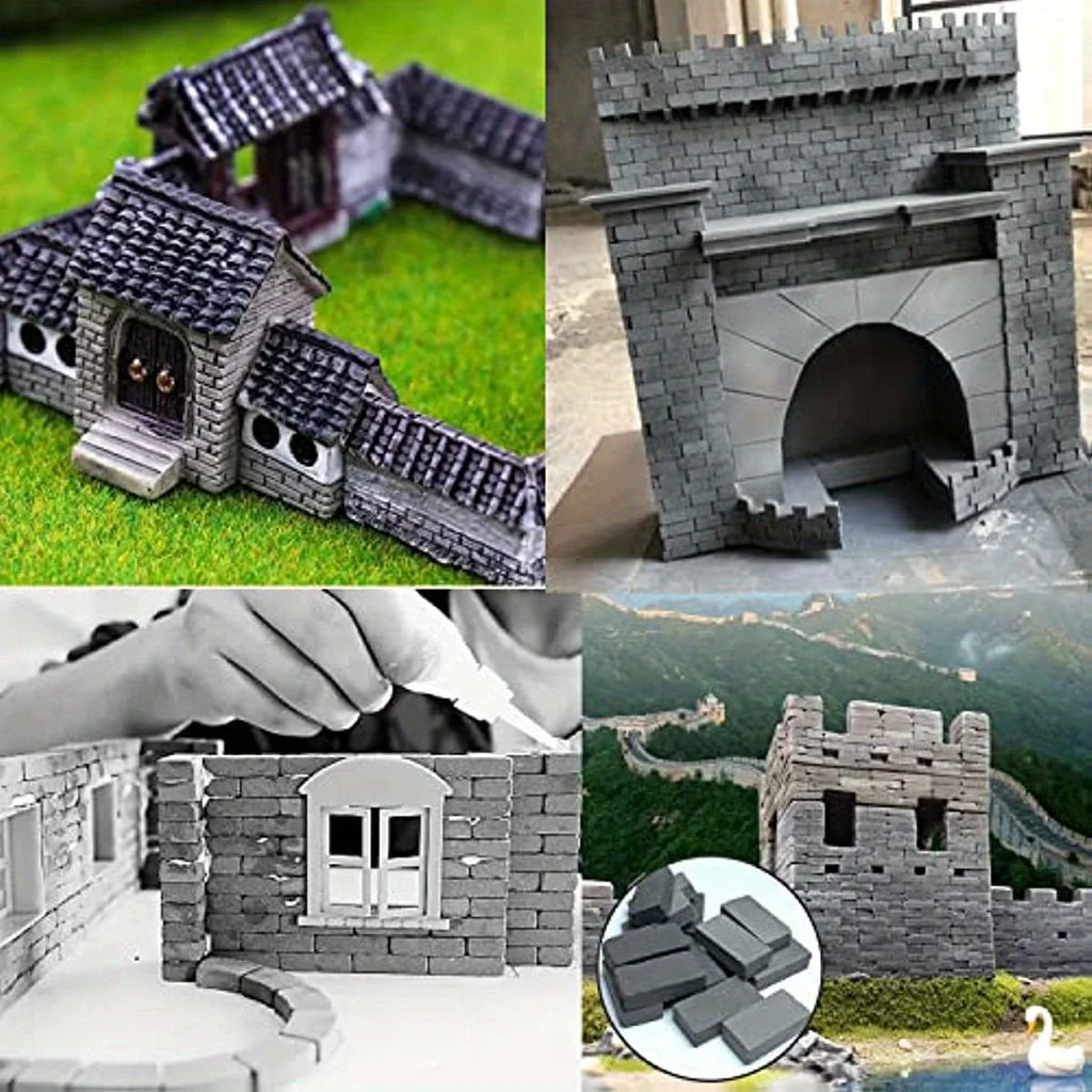 1:35 Scale 150/200 Pieces Mini Bricks For Landscaping Miniature Bricks Brick Wall Small Bricks For Model Railway Scenery