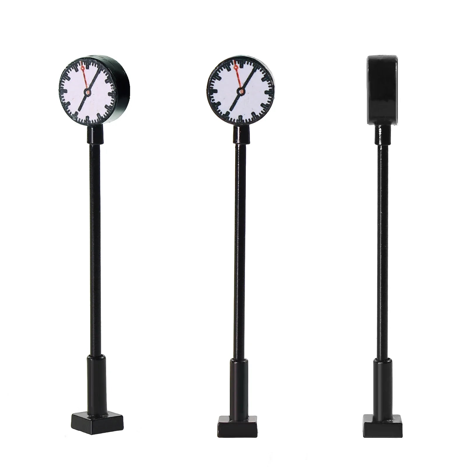 3pcs Model Railway N Scale lights 1:160 Lit Platform Clock Lamp 5.4cm Train Station Layout
