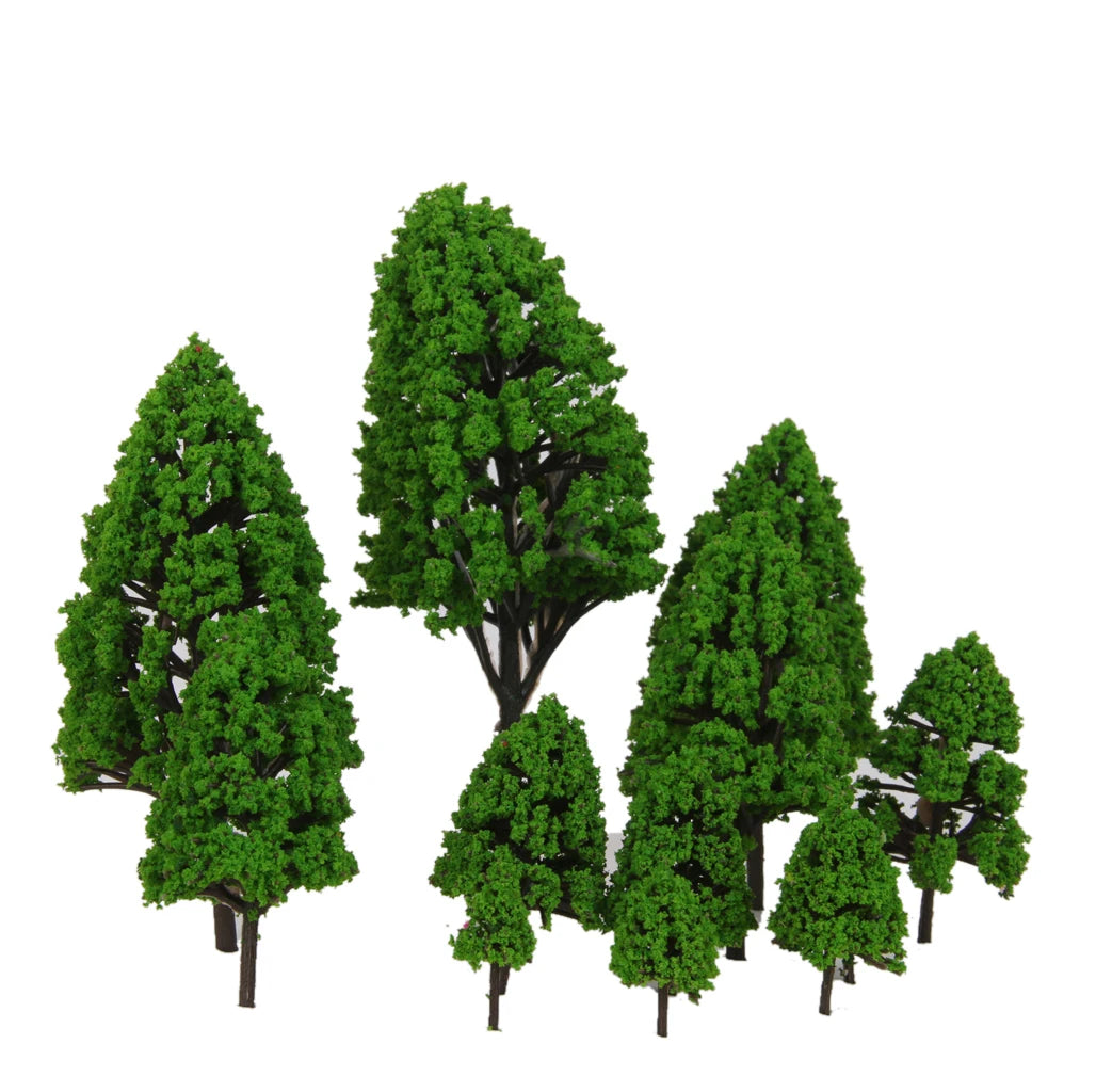 12 Mixed Model Poplar Trees. Model Train  Scenery Layout O Scale 3-16cm