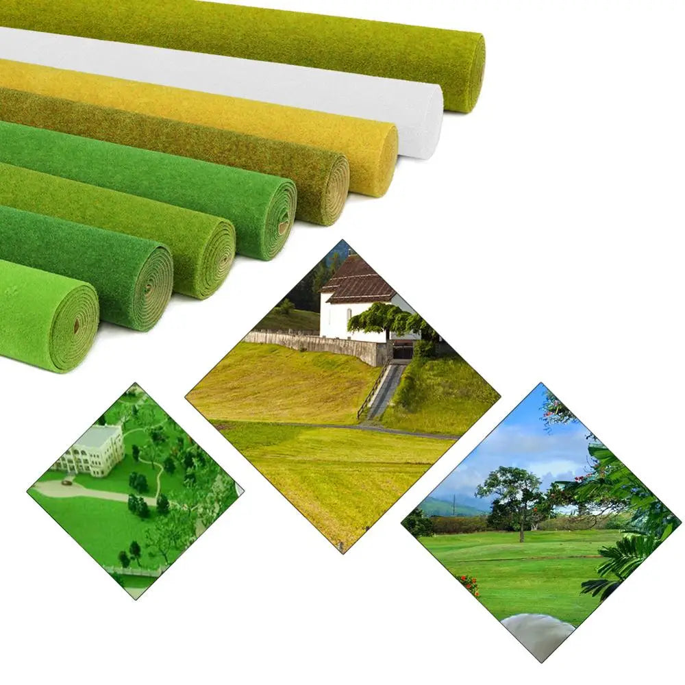 HO/N scale 0.4m X 1m Grass Mat Model Green Artificial Lawns Turf Carpets for Model Railway Scenery Train Layout