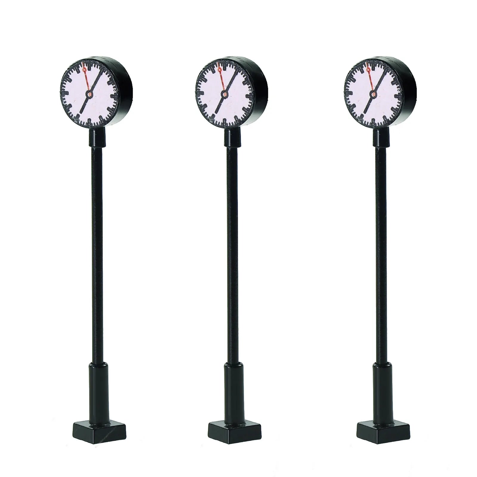 3pcs Model Railway N Scale lights 1:160 Lit Platform Clock Lamp 5.4cm Train Station Layout