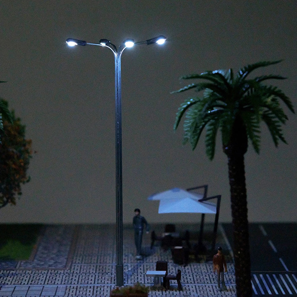 3V 1:75 1:100 Railway Train Micro Led Lamp 4-Head Lighting Diorama-light with Battery Box Set DIY Modeling Kits for Model Railways