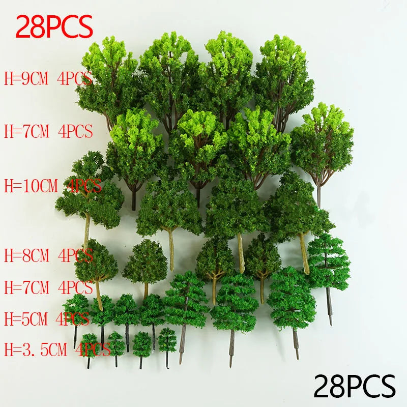 20/40Pcs Green Model Trees. Model Train Railroad Scenery Landscapes.
