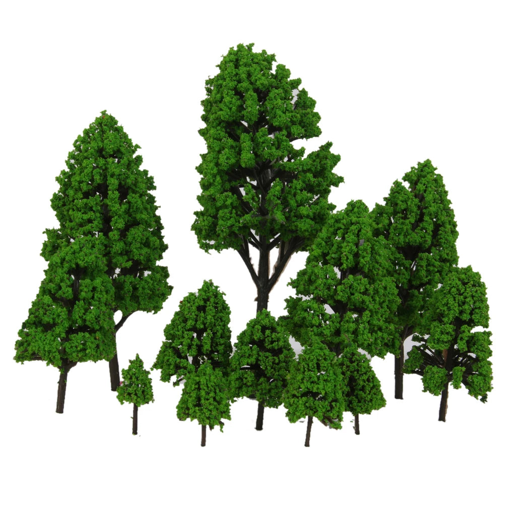 12 Mixed Model Poplar Trees. Model Train  Scenery Layout O Scale 3-16cm