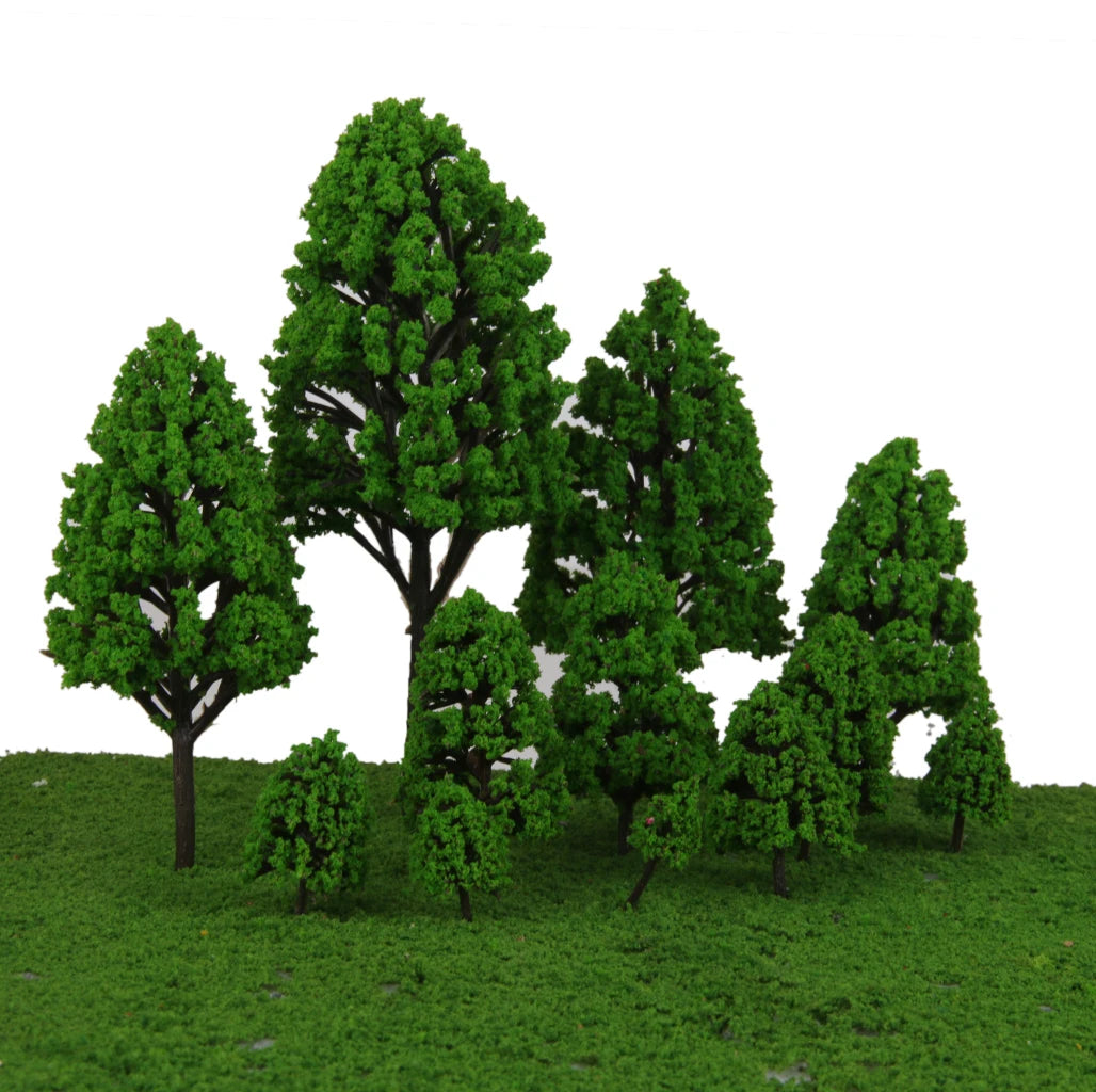 12 Mixed Model Poplar Trees. Model Train  Scenery Layout O Scale 3-16cm
