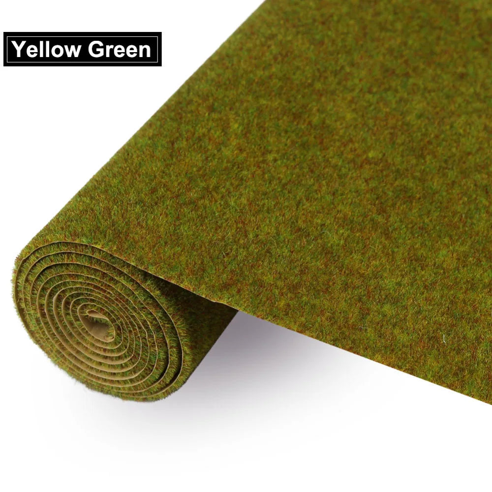 HO/N scale 0.4m X 1m Grass Mat Model Green Artificial Lawns Turf Carpets for Model Railway Scenery Train Layout