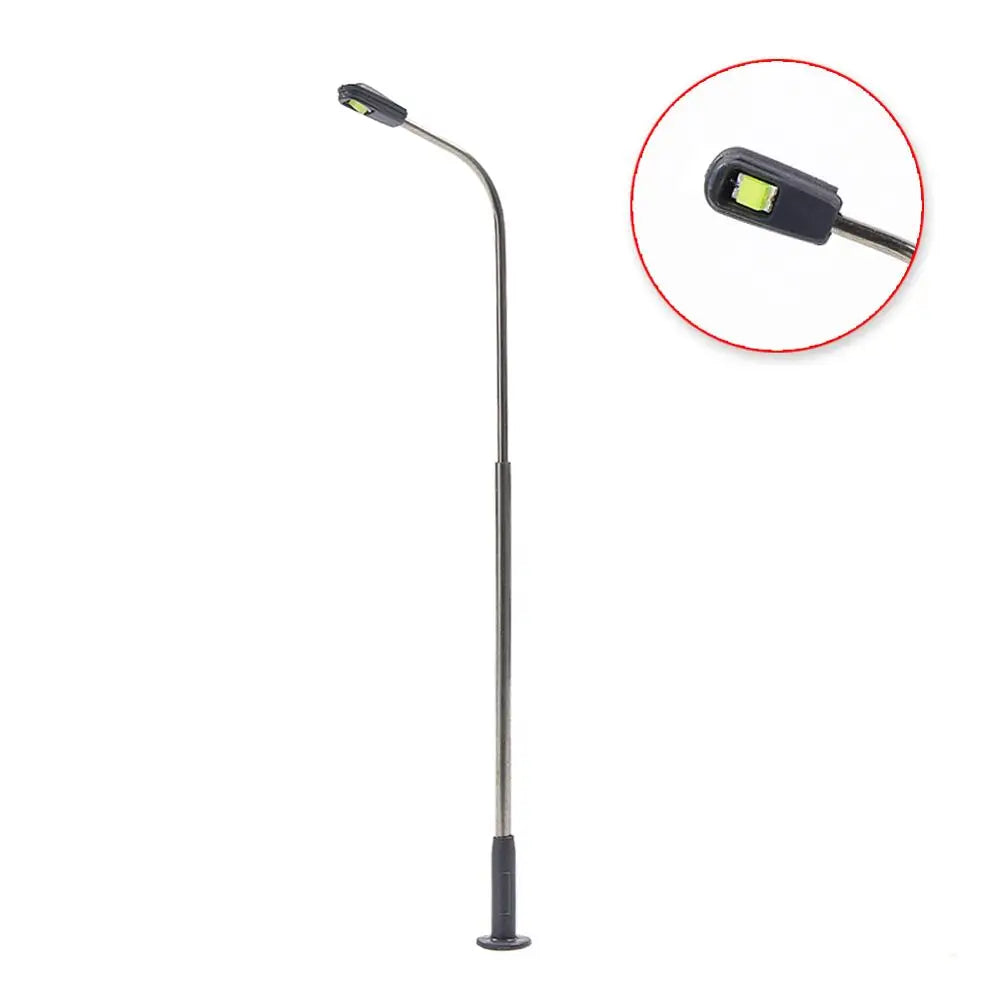 Evemodel 10pcs Model Railway Metal Street Light Lamps Z N TT HO Scale LED 3V Free Resistor Single Head
