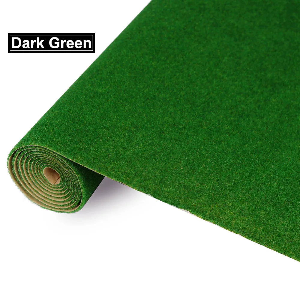 HO/N scale 0.4m X 1m Grass Mat Model Green Artificial Lawns Turf Carpets for Model Railway Scenery Train Layout