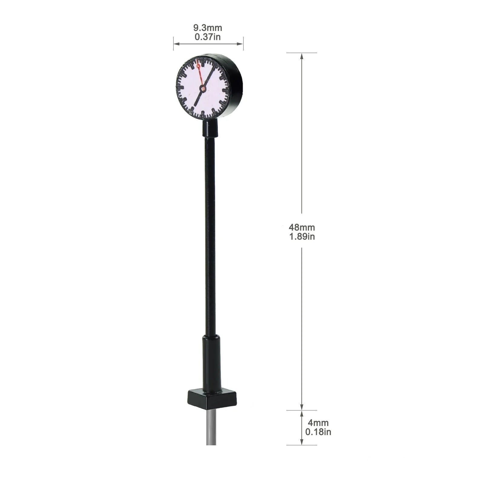 3pcs Model Railway N Scale lights 1:160 Lit Platform Clock Lamp 5.4cm Train Station Layout