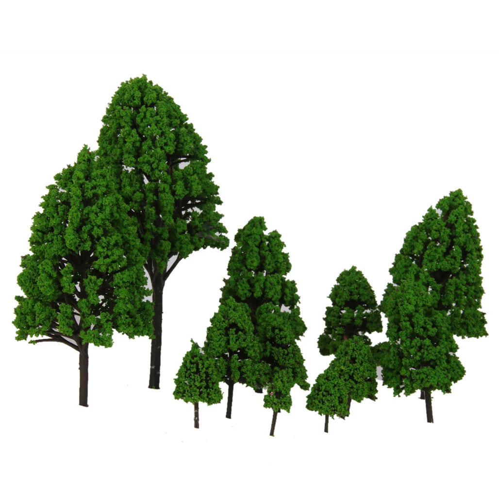 12 Mixed Model Poplar Trees. Model Train  Scenery Layout O Scale 3-16cm