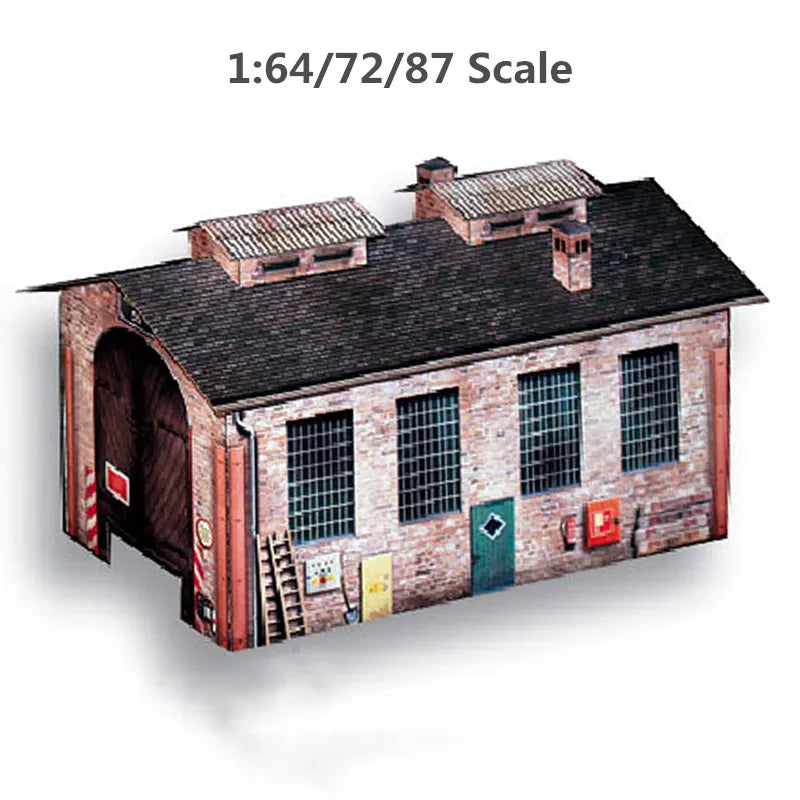 Scale 1:87/64/72/100 Miniature Building Assembly Model Paper Materials Handmade House Diorama Kits