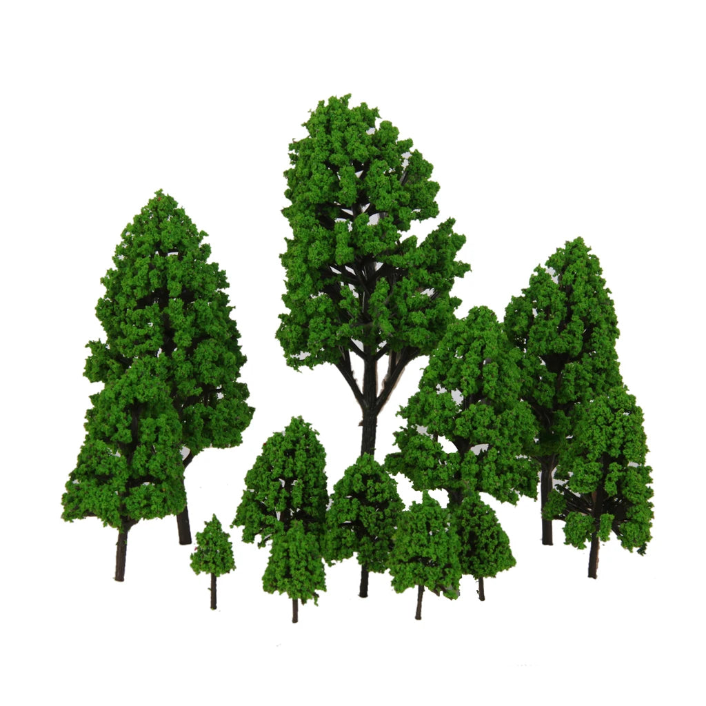 12 Mixed Model Poplar Trees. Model Train  Scenery Layout O Scale 3-16cm