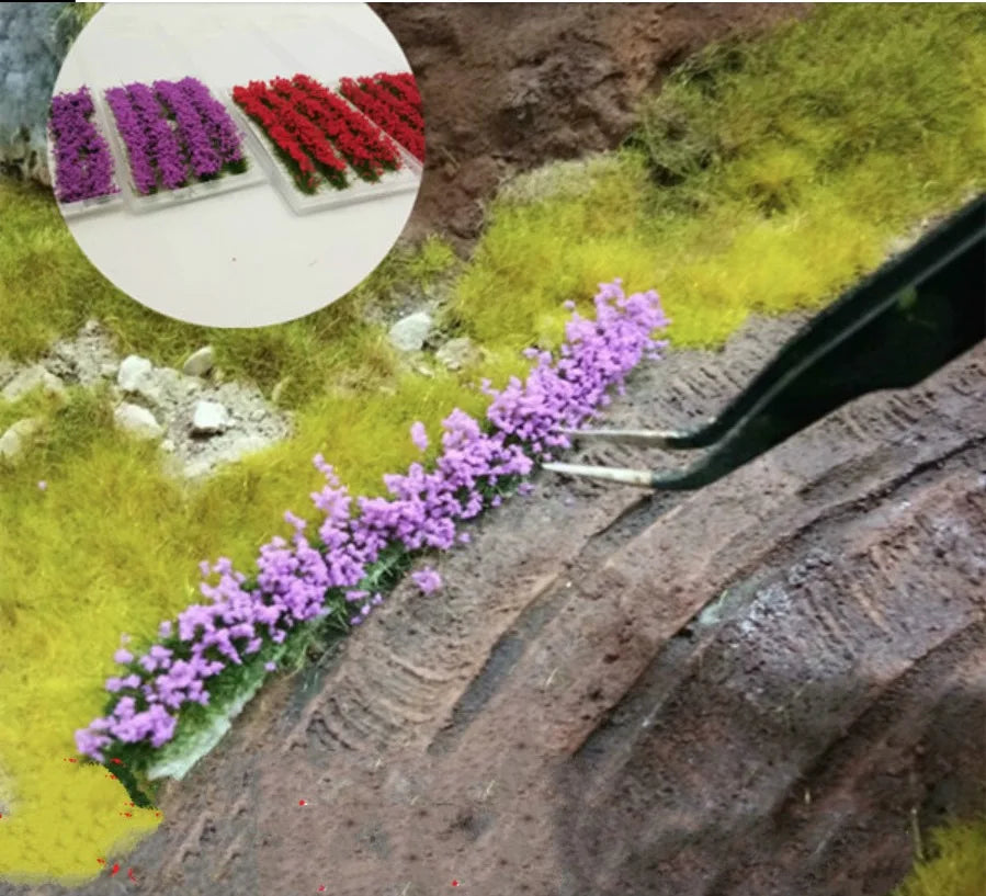 HO 1:87 Flower Trees Train Railroad Scenery Landscape for Diorama Model