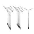 10Pcs LED Street Lights for Model Railway 100/200 Scale Double-Head Lamppost HO N Z Scale Diorama Layout Lighting