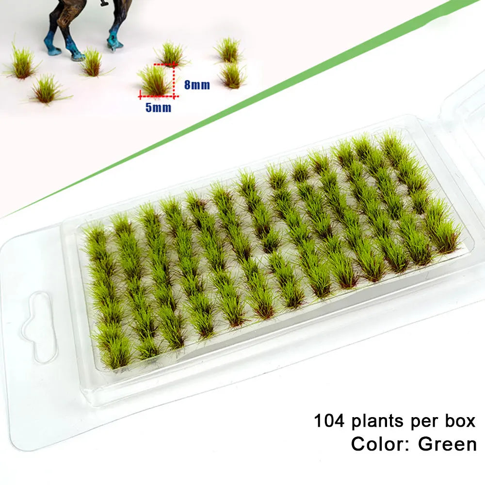 Realistic Miniature Grass Tufts / Bushes Plant Cluster for Model Railway Scenery