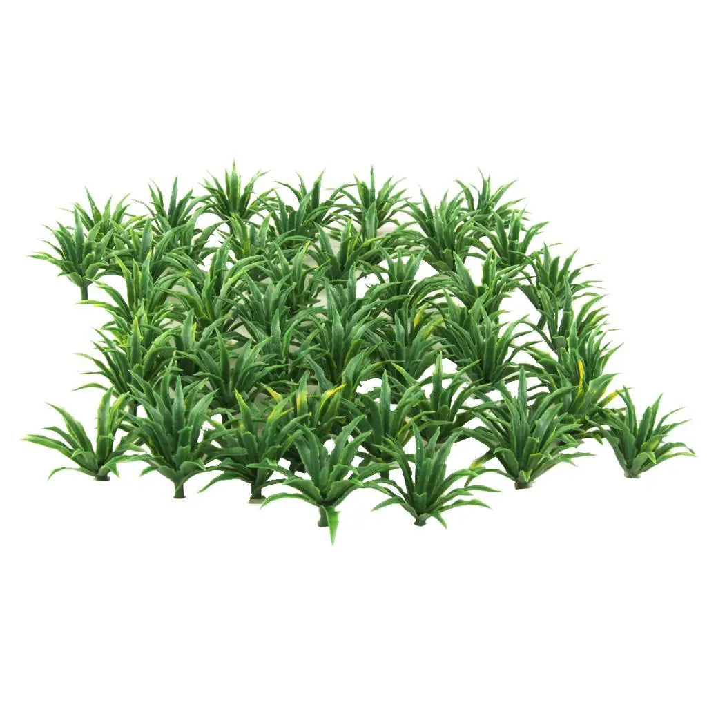 Mini Grass Cover Micro Landscape Prop Plastic Model Plants Green Decor for Railway Scenery