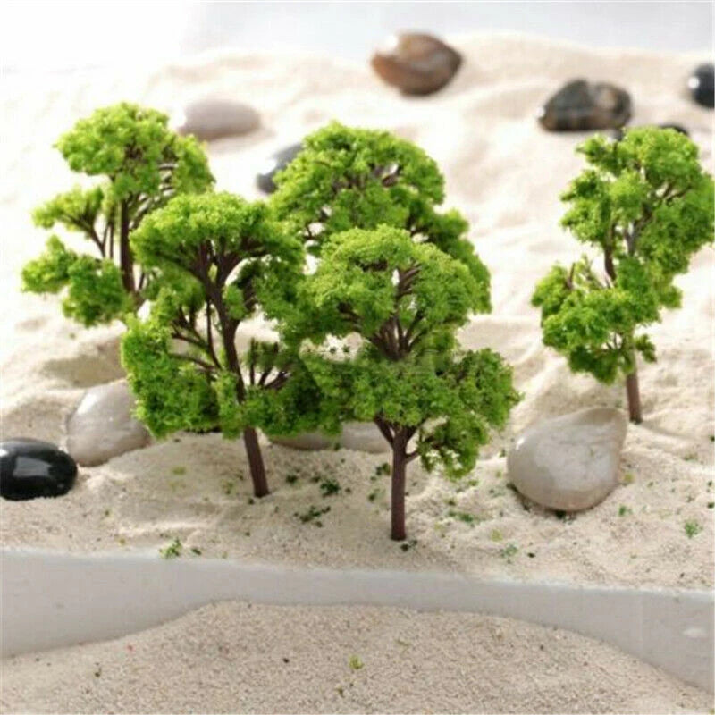 10Pcs 4CM Model Trees for Model Railroad Scenery.