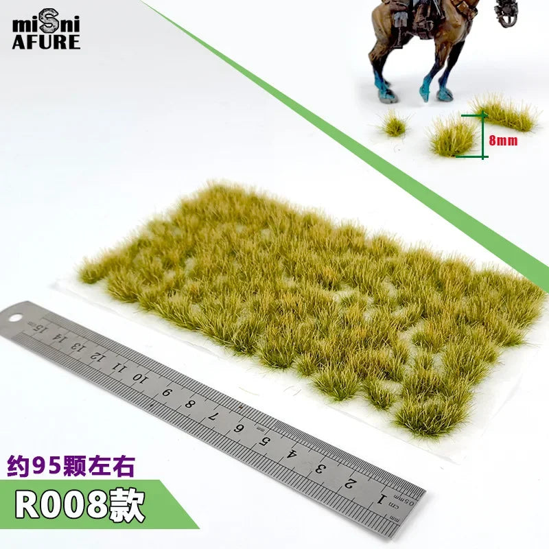 Simulation Grass Tuft Miniature Static Grass Series Model Ho/N Scale Model Railway/Train Layout Scenery. Miniature detail.