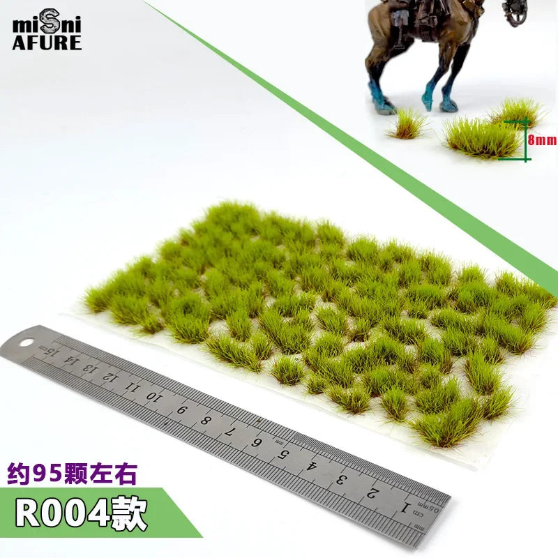 Simulation Grass Tuft Miniature Static Grass Series Model Ho/N Scale Model Railway/Train Layout Scenery. Miniature detail.