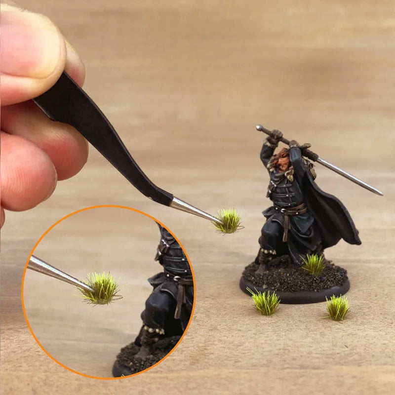 104pcs/pack Static Grass Tuft, Model Grass Tufts Terrain Model Kit Static Scenery Model Miniature Shrubs Bushes for Train Landscape