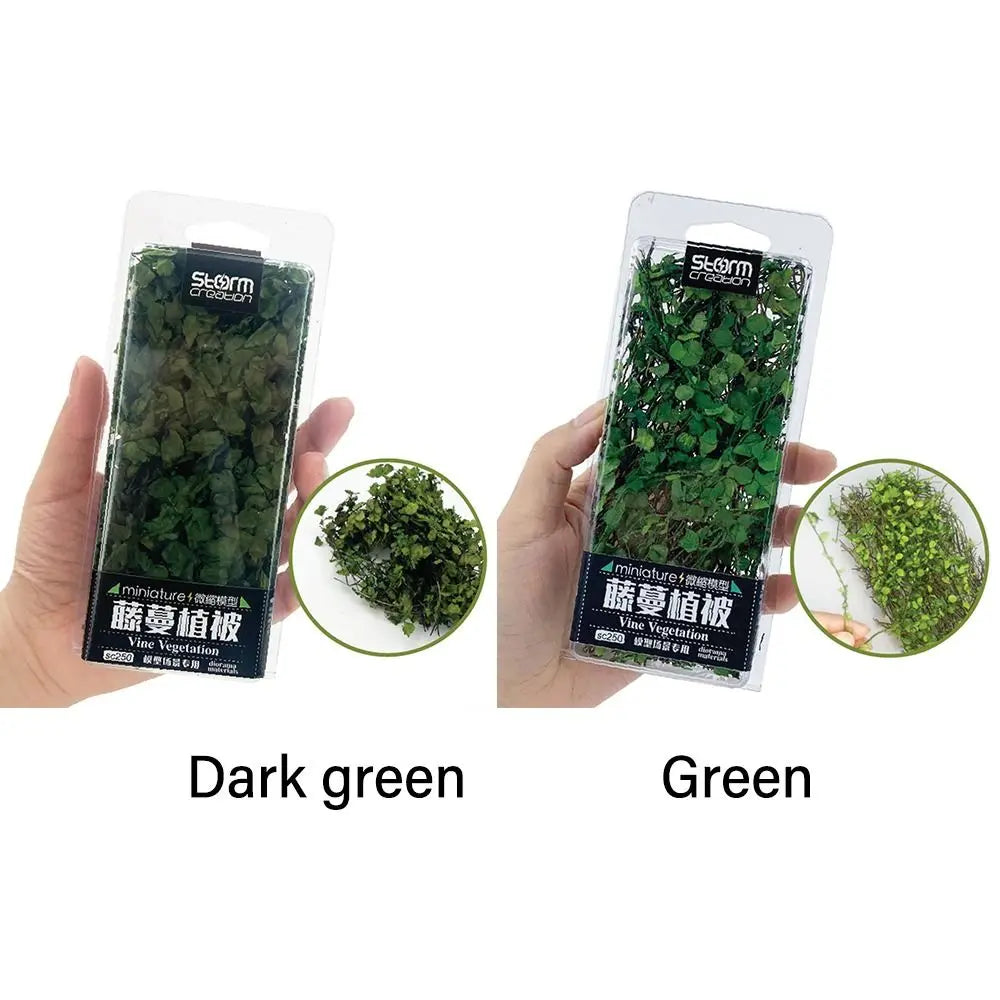 1 Box Scene Model Micro Landscape DIY Accessories 1 Box Miniature Plant Creepers Simulation Rattan Leaves Sand Table Vegetation