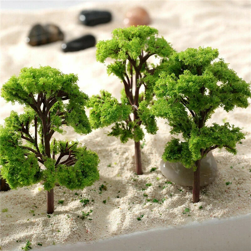 10Pcs 4CM Model Trees for Model Railroad Scenery.