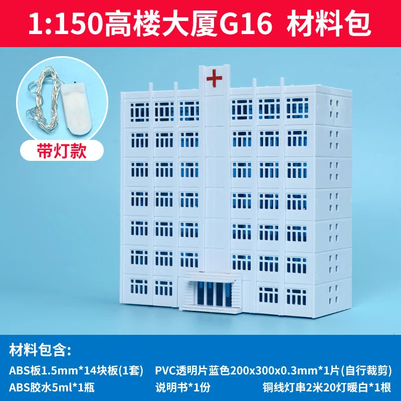 1/150 N Scale City Building Model Railway Layout Street Building Scene