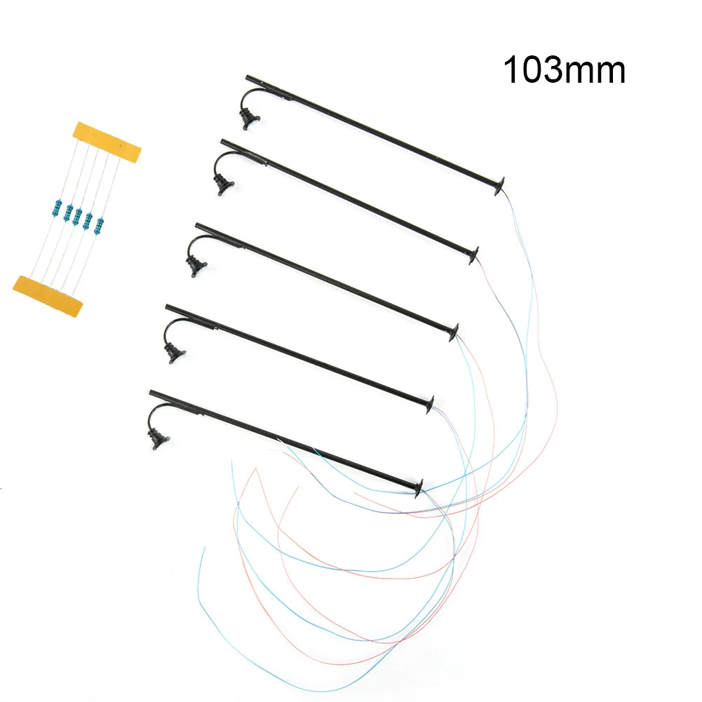 5Pcs Model Railway Lights Lattice Mast Light 6060 Track H0 Kit Platform Light LED 3V 20MA
