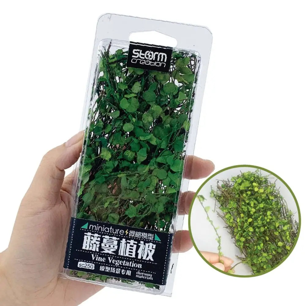1 Box Scene Model Micro Landscape DIY Accessories 1 Box Miniature Plant Creepers Simulation Rattan Leaves Sand Table Vegetation