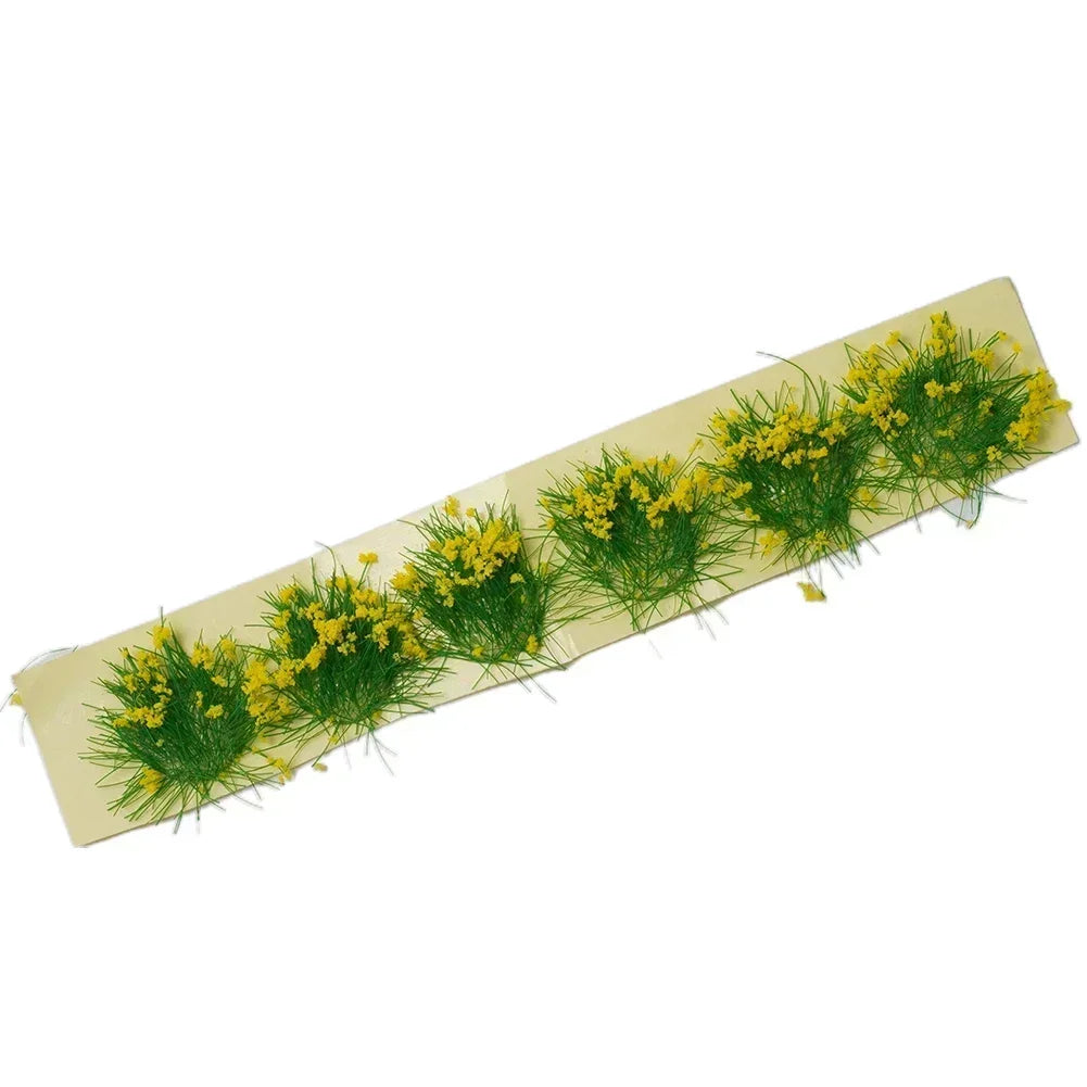 Miniature Flowers Grass Tufts Model For HO Train Railway Building Garden Scene Model Railway/Train Layout Scenery. Miniature detail.