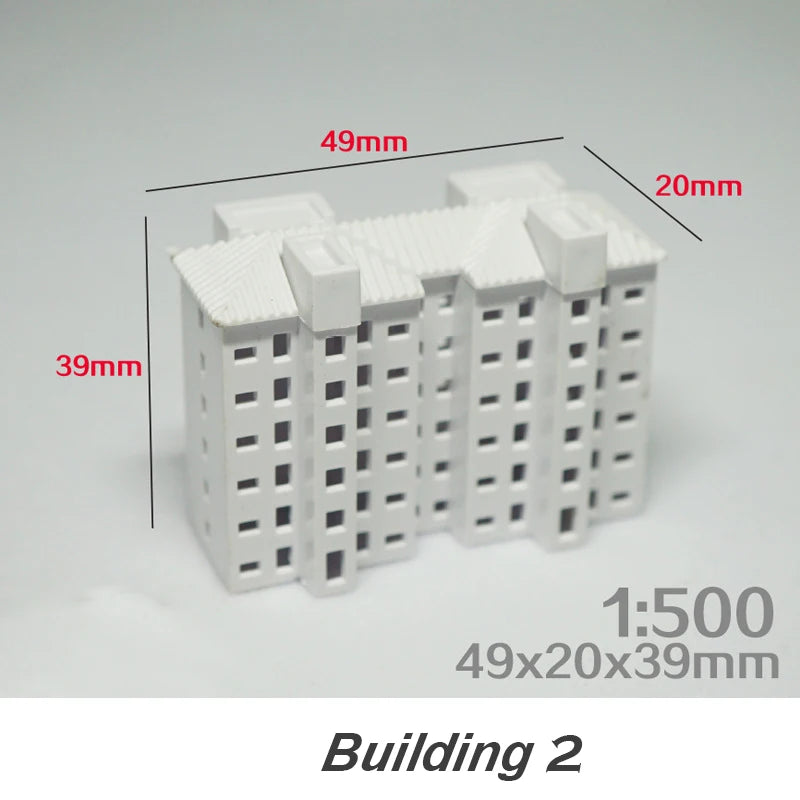 Scale 1:500 Miniature House Architecture For City Model Railway Layout