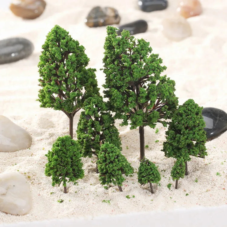 12pcs/set Model Trees Assorted Scale 1:50  Model Railway/Train Layout Scenery. Miniature detail. 2.5cm-16cm