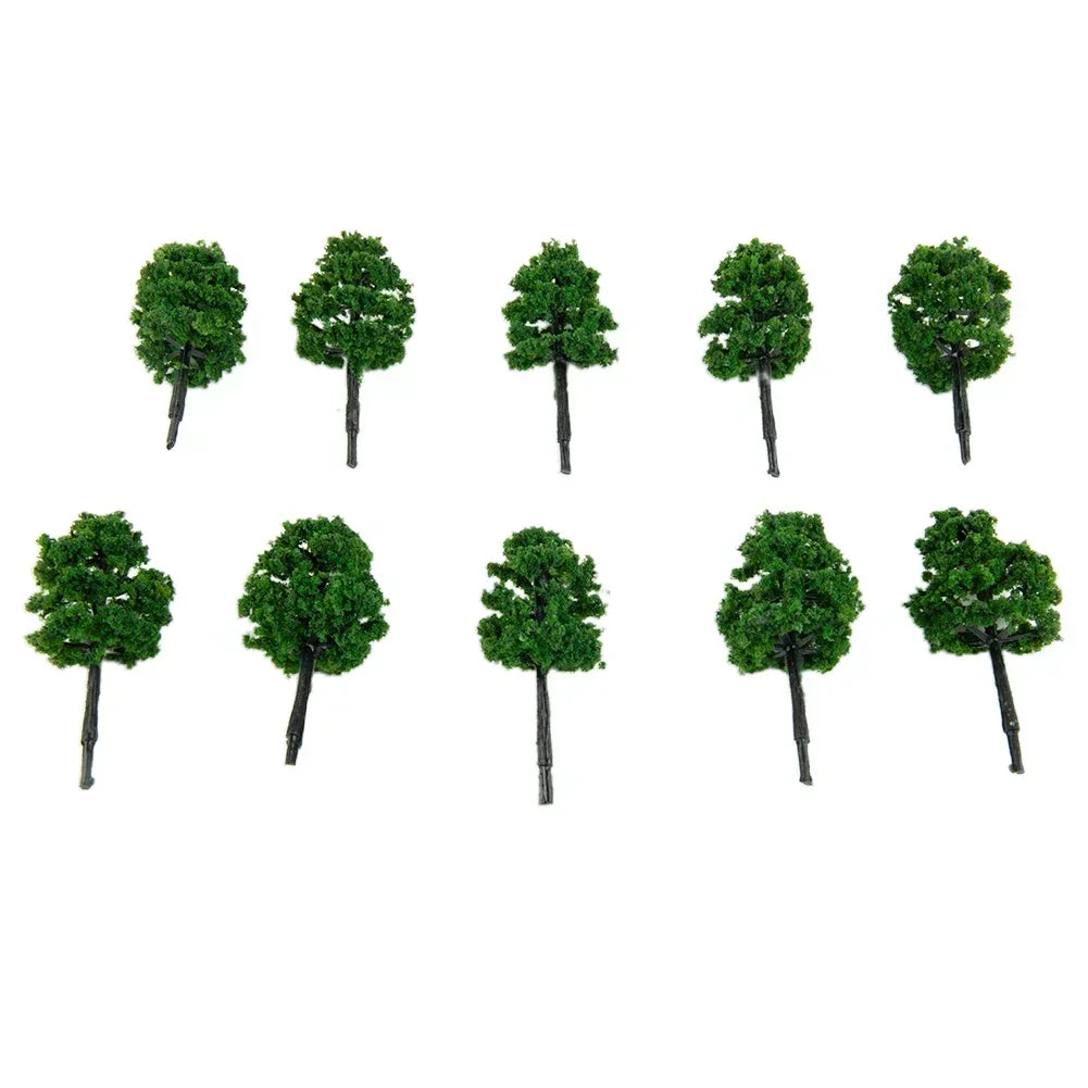 10pcs 5cm  Model Trees.  Model Railway/Train Layout Scenery. Miniature detail.