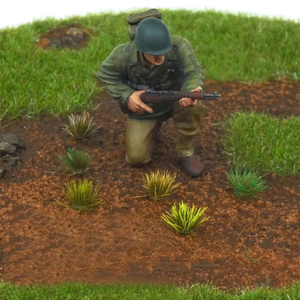 Realistic Miniature Grass Tufts / Bushes Plant Cluster for Model Railway Scenery