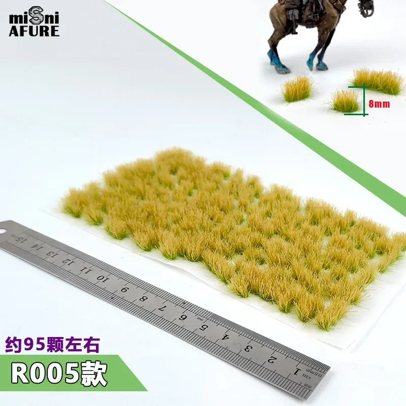 Simulation Grass Tuft Miniature Static Grass Series Model Ho/N Scale Model Railway/Train Layout Scenery. Miniature detail.