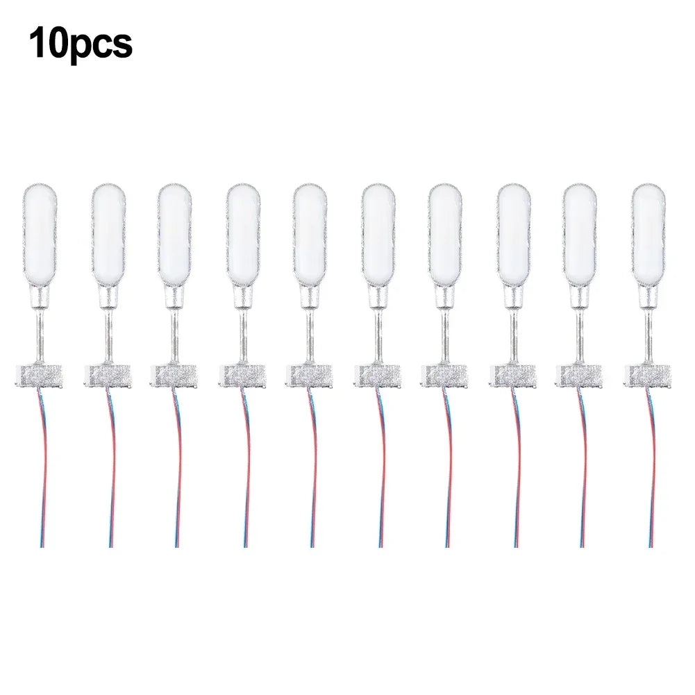 10pc Lamps Model Railway Lights Lattice Mast Light Track N Kit Platform Light LED 28mm Series Resistors For Connection To 12-16V