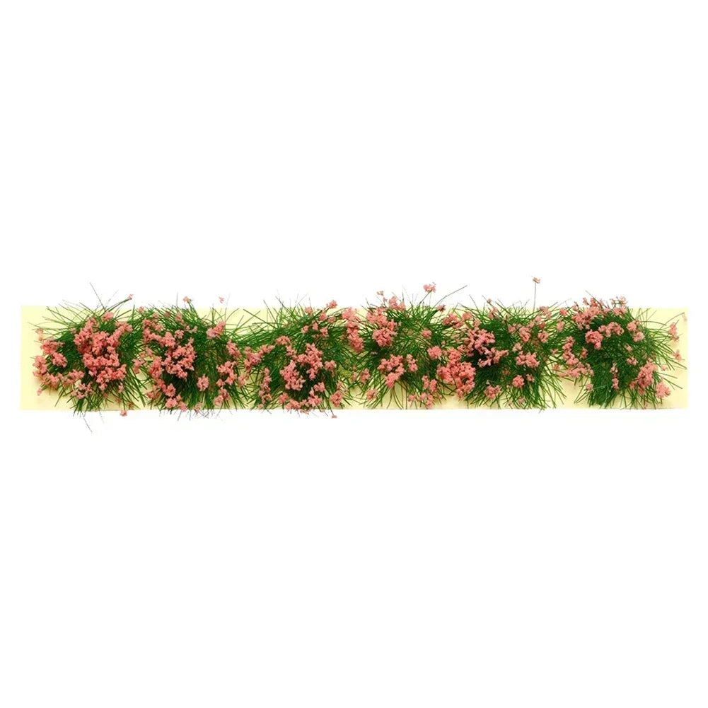 Miniature Flowers Grass Tufts Model For HO Train Railway Building Garden Scene Model Railway/Train Layout Scenery. Miniature detail.