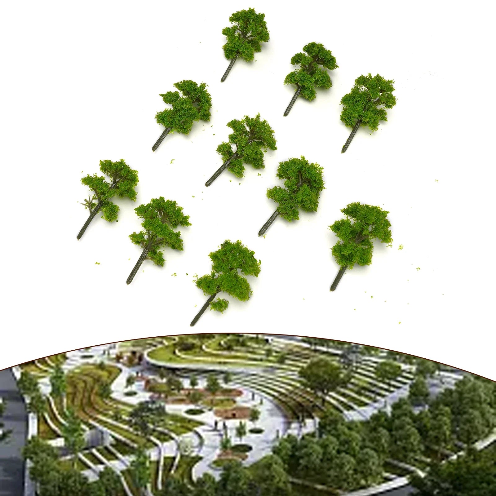 10 Trees For Model Train Garden Landscaping Architectural Scenery