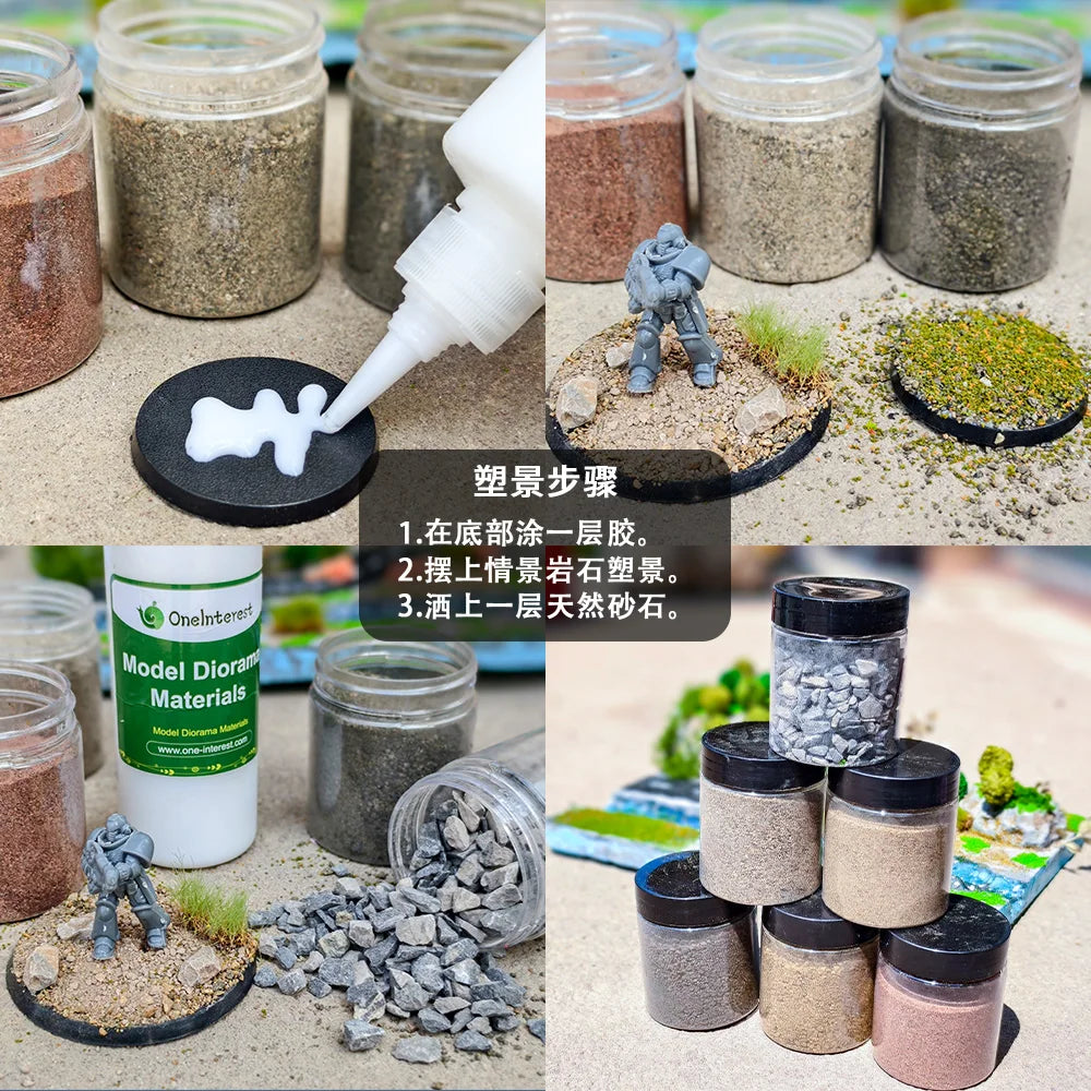 Model Railway Stones, Gravel Ballast For HO N O Scale Model Making  Landscape