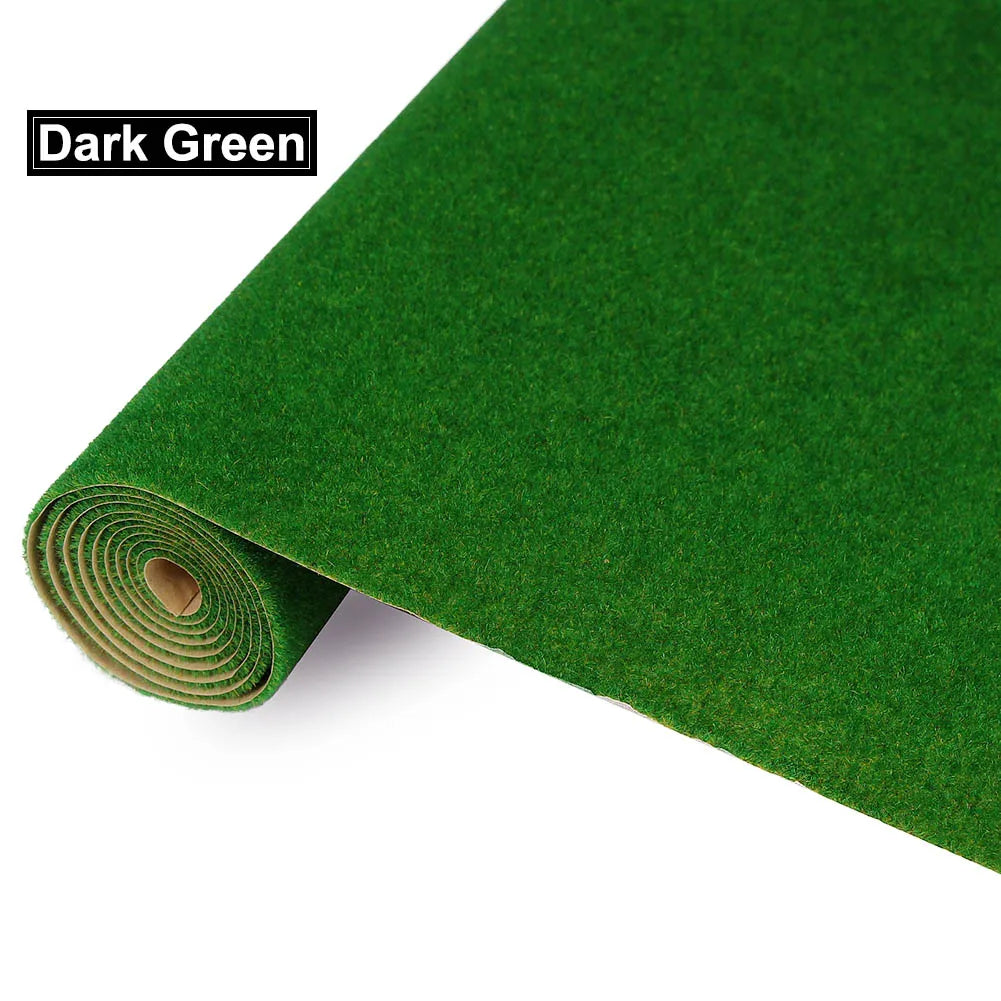 HO/N scale 0.4m X 1m Grass Mat Model Green Artificial Lawns Turf Carpets for Model Railway Scenery Train Layout