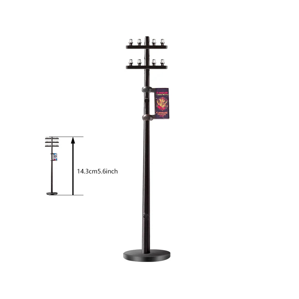 3Pcs Model Telephone Poles 1:42/1:87/1:100 Electric Line Model Kit For Railway Train Layout Scenery