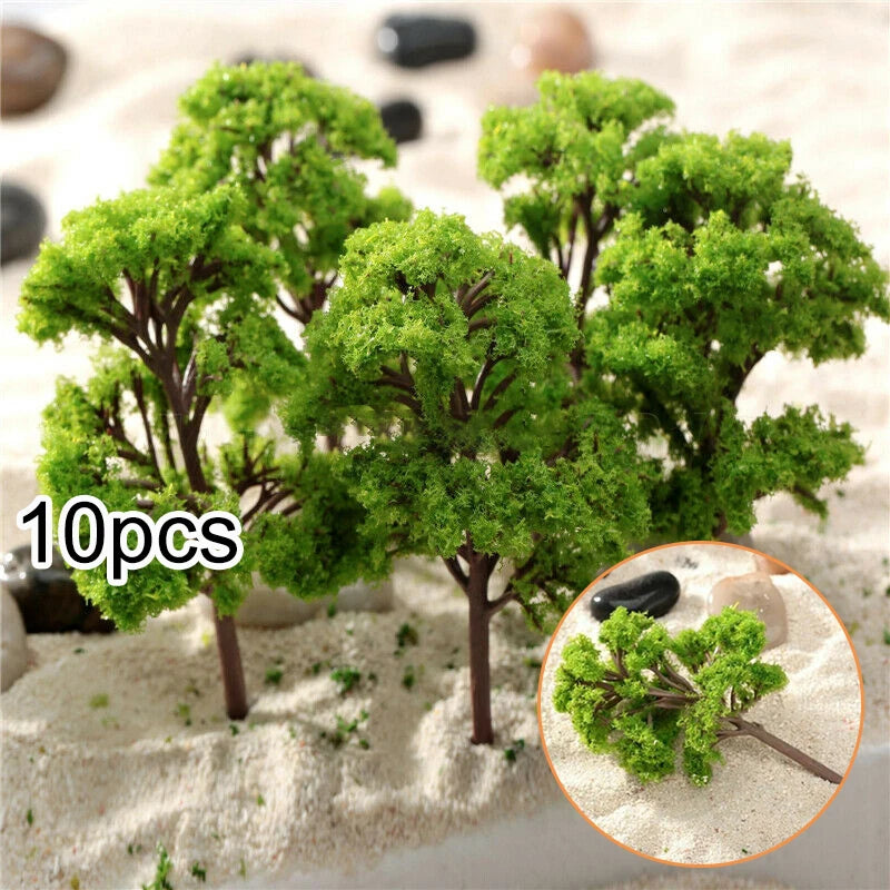 10pcs 4CM Model Trees. Train Railroad Layout Model Railway/Train Layout Scenery. Miniature detail.