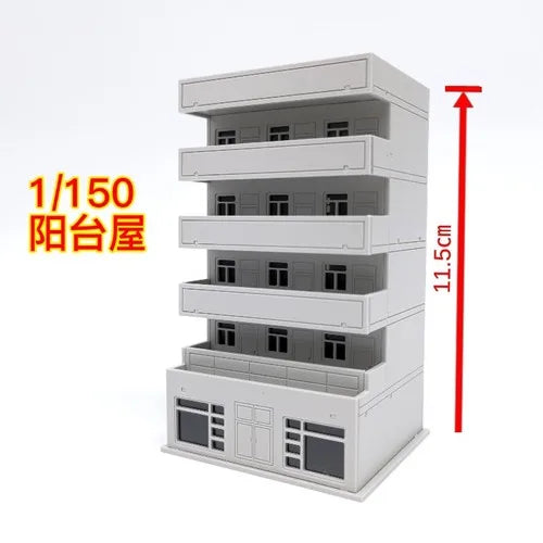 1/150 Scale Building City Street. Model Railway Layout Scene