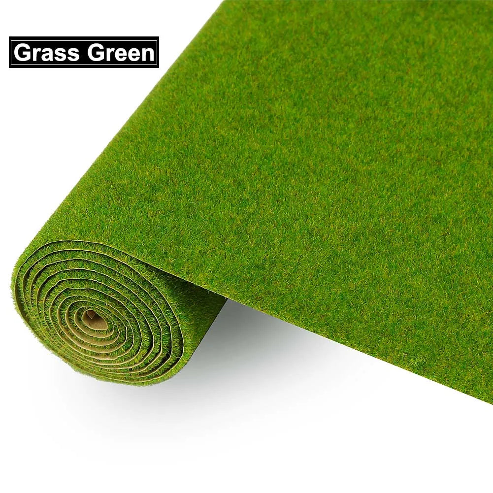 HO/N scale 0.4m X 1m Grass Mat Model Green Artificial Lawns Turf Carpets for Model Railway Scenery Train Layout