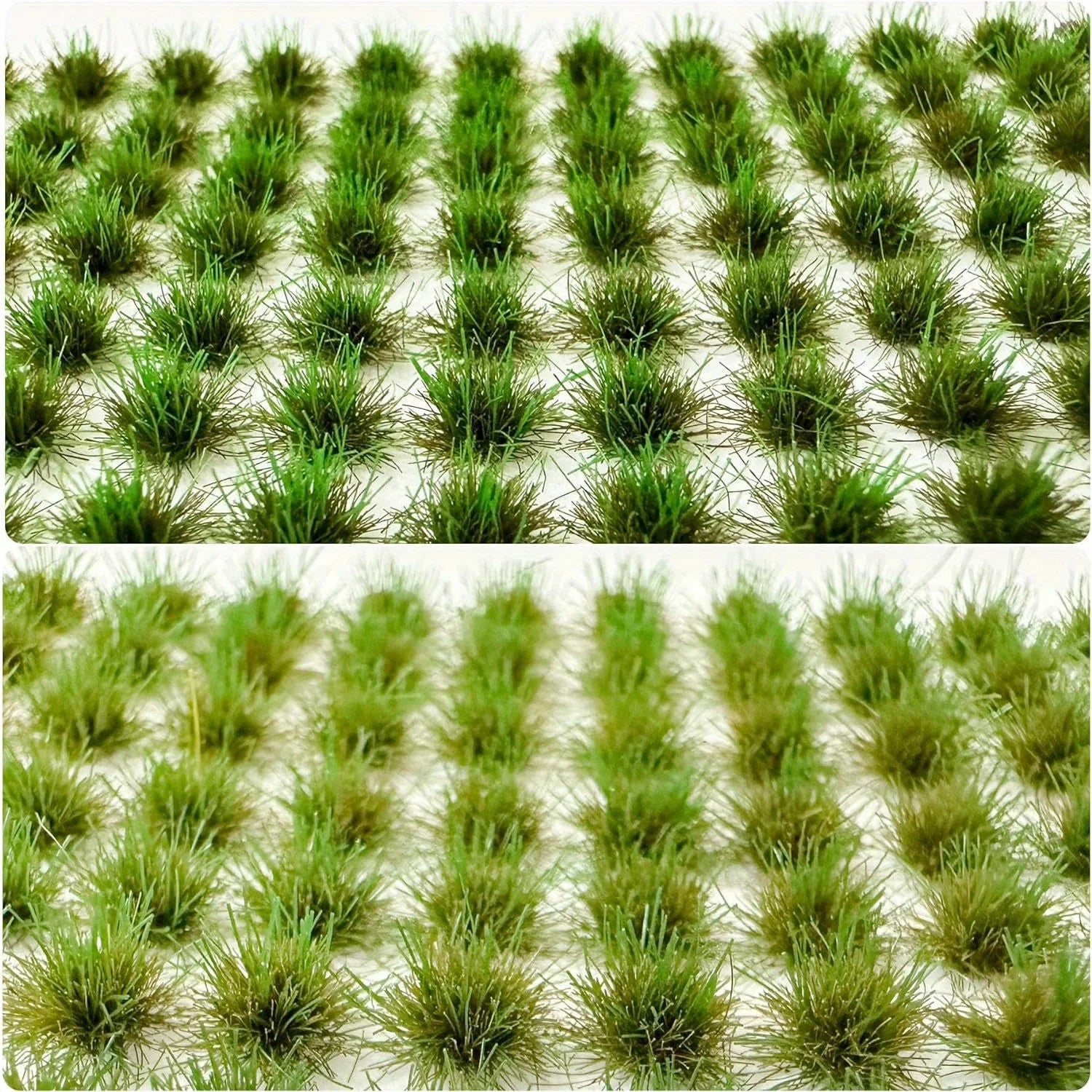 104pcs/pack Static Grass Tuft, Model Grass Tufts Terrain Model Kit Static Scenery Model Miniature Shrubs Bushes for Train Landscape