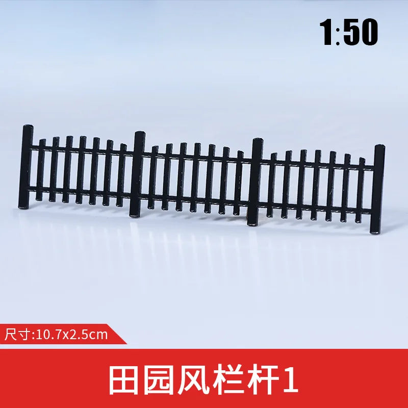 Scale1:50 Simulation Miniature Railing/Fence Model Railway/Train Layout Scenery. Miniature detail. 3Pcs/Lot