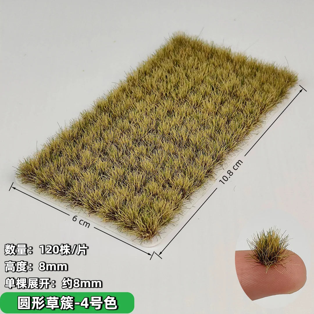 8mm Grass Cluster Scene Model Miniature Vegetation Materials Diy Railway Sand Table Lawn Layout Kit Diorama Accessory 120pcs/box