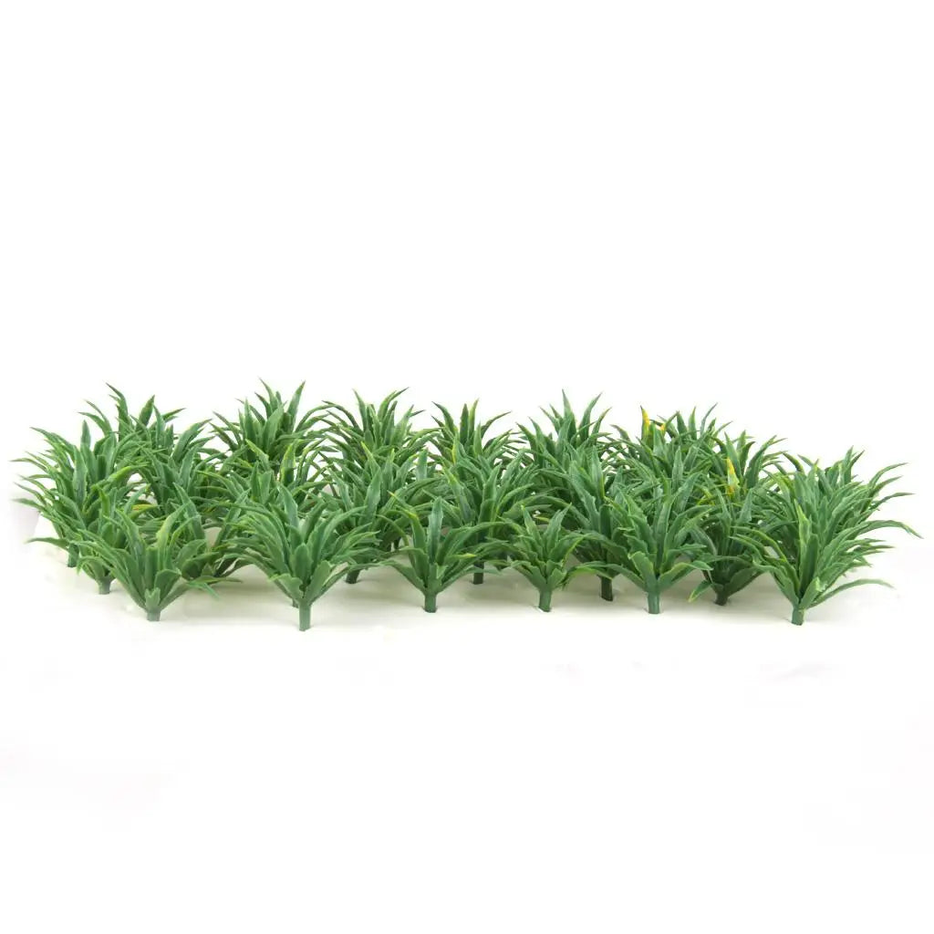 Mini Grass Cover Micro Landscape Prop Plastic Model Plants Green Decor for Railway Scenery