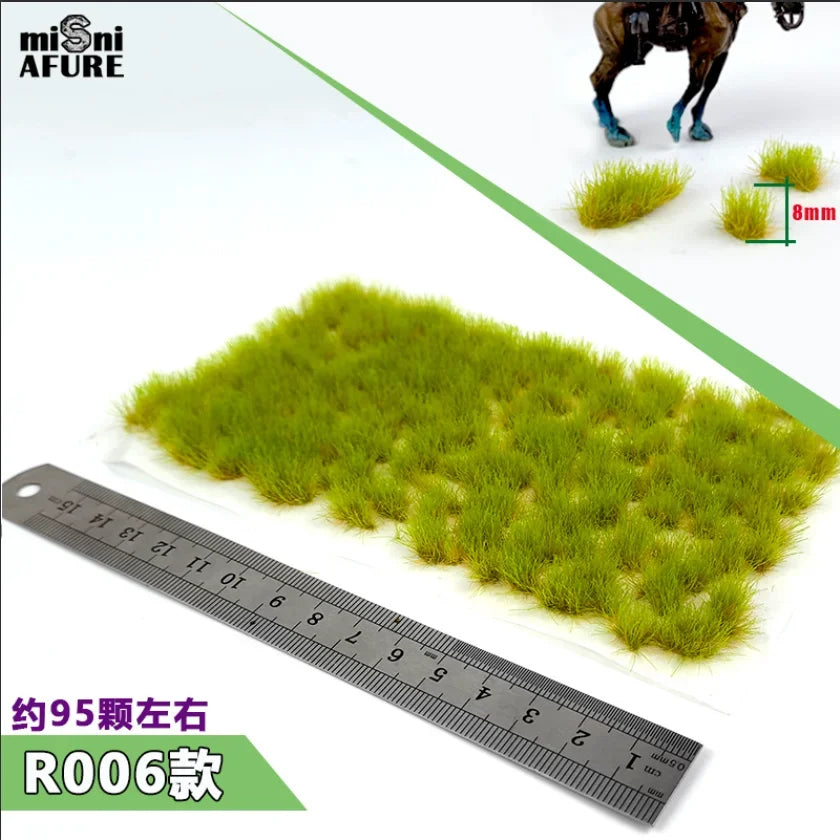 Simulation Grass Tuft Miniature Static Grass Series Model Ho/N Scale Model Railway/Train Layout Scenery. Miniature detail.