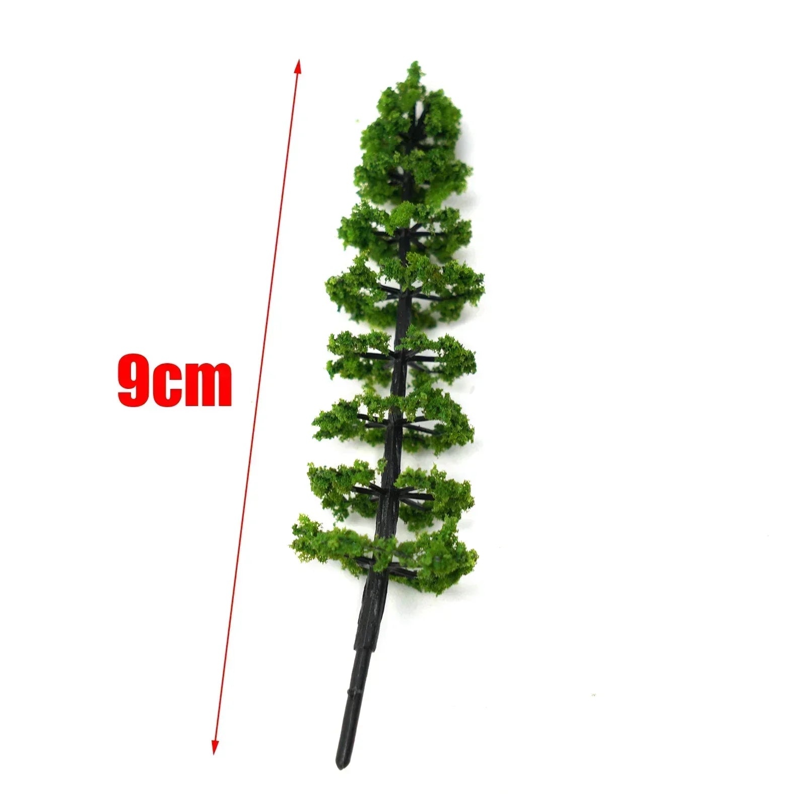 10Pcs Trees Model Green For Scale Railway Layout 9CM Miniature Sandtable Model Scenery DIY For Scene Decoration